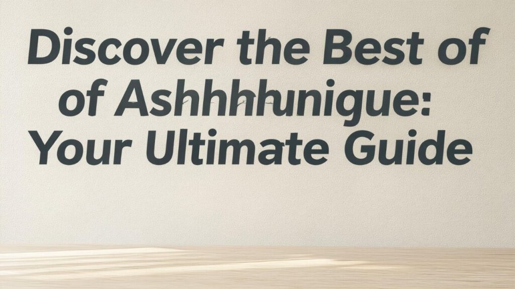Discover the Best of Ashhhunique: Your Ultimate Guide