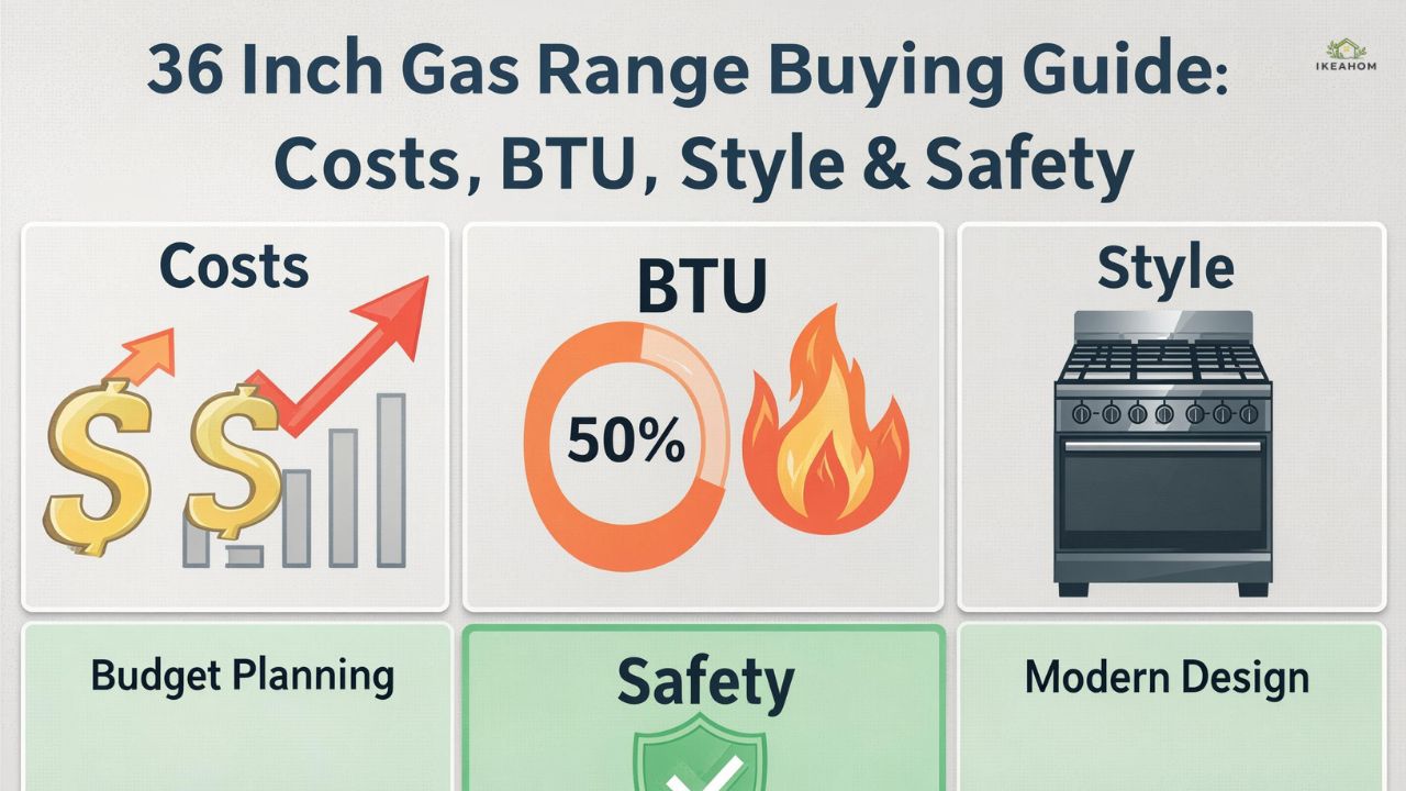 36 Inch Gas Range Buying Guide: Costs, BTU, Style & Safety