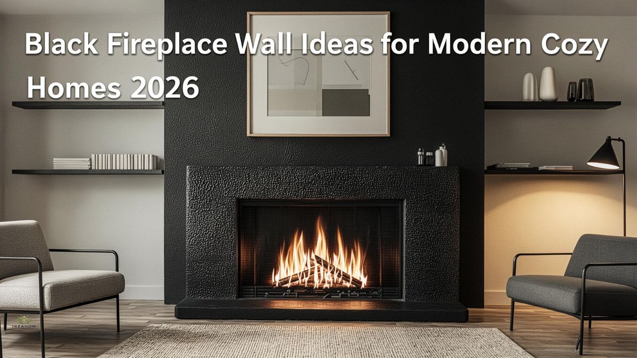 Black Fireplace Wall Ideas for Modern Cozy Homes 2026