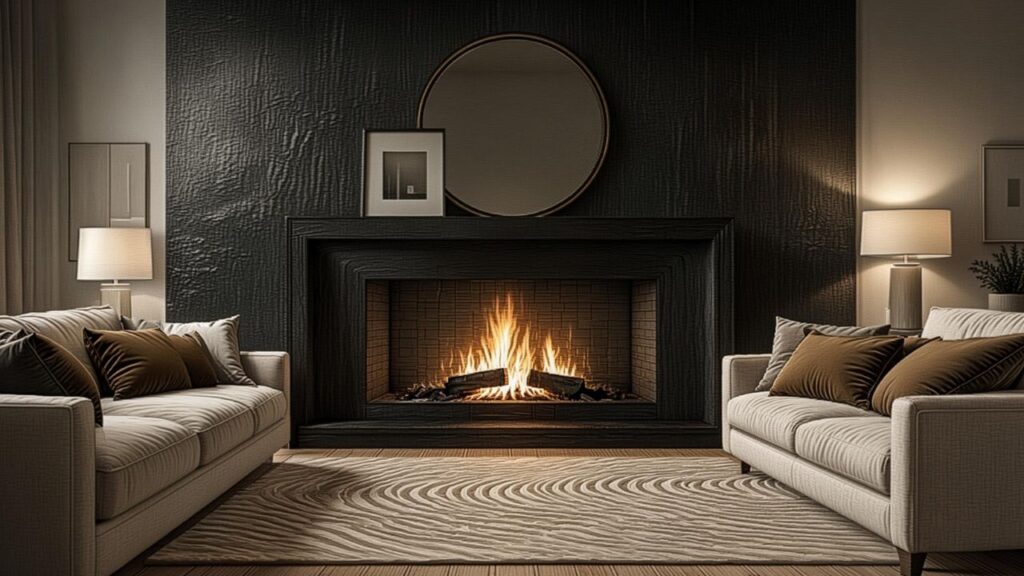 Black Fireplace Wall Ideas for Modern Cozy Homes 2026