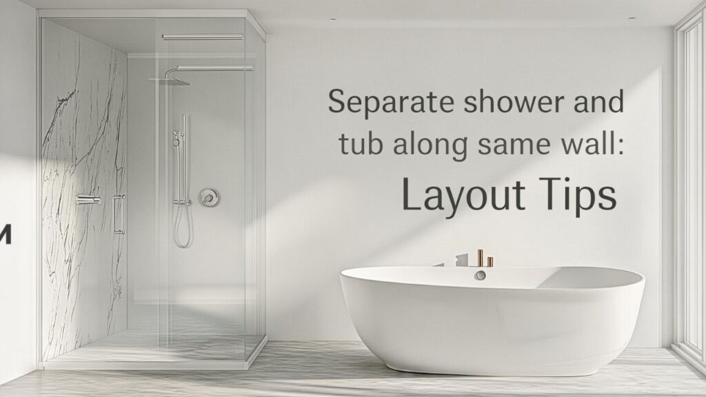 Separate shower and tub along same wall: Layout Tips
