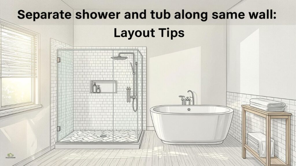 Separate shower and tub along same wall: Layout Tips